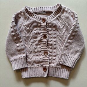 Jamie Kay Blush Knit Cardigan with Wooden Button